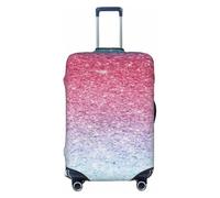 JBYJBX Blue Red And Purple Pastel Colors Print Suitcase Cover Luggage Protector Washable Elastic Fashionable Travel Gear Cover, Black, Small
