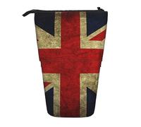 JBYJBX British Flag Print Pencil Case Multipurpose Telescopic Pencil Case Organizer, Stationery Storage Bag