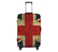 JBYJBX British Flag Print Suitcase Cover Luggage Protector Washable Elastic Fashionable Travel Gear Cover, Black, M