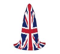 JBYJBX British Flag Print Unisex Hooded Cloak Halloween Cosplay Costume Christmas Carnival Party Wear Cape