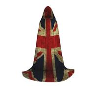 JBYJBX British Flag Print Unisex Hooded Cloak Halloween Cosplay Costume Christmas Carnival Party Wear Cape