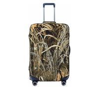 JBYJBX Camo Yellow & Green Print Suitcase Cover Luggage Protector Washable Elastic Fashionable Travel Gear Cover, Black, Small