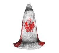 JBYJBX Canada Flag Print Unisex Hooded Cloak Halloween Cosplay Costume Christmas Carnival Party Wear Cape