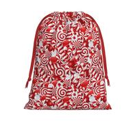 JBYJBX Candy Canes Print Convenience Drawstring Gift Multipurpose Pouches Daily Storage Travel Essentials