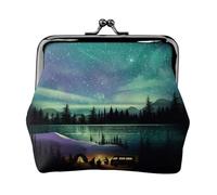 Jbyjbx Celestial Night Sky Print Compact Coin Purse Cute Small Zipper Wallet With Kiss Lock For Daily Use And Gifts