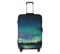 JBYJBX Celestial Night Sky Print Suitcase Cover Luggage Protector Washable Elastic Fashionable Travel Gear Cover, Black, Small