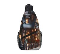 JBYJBX Christmas Village House 4 Print Unisex Cross Chest Bag Diagonal Sling Backpack Capacity For Travel Hiking Daily Use