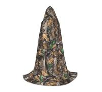 JBYJBX Cold Tree Camouflage Print Unisex Hooded Cloak Halloween Cosplay Costume Christmas Carnival Party Wear Cape