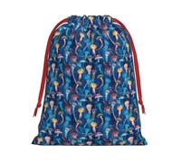 JBYJBX Colored Jellyfish Print Convenience Drawstring Gift Multipurpose Pouches Daily Storage Travel Essentials