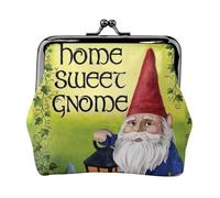 Jbyjbx Colorful Gnomes Print Compact Coin Purse Cute Small Zipper Wallet With Kiss Lock For Daily Use And Gifts