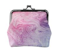 Jbyjbx Colorful Marble Pastel Red Blue Purple Print Compact Coin Purse Cute Small Zipper Wallet With Kiss Lock For Daily Use And Gifts
