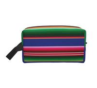 JBYJBX Colorful Mexican Stripes Print Travel Storage Bag Capacity Zippered For Toiletries Cosmetics Daily Essentials, White, One Size, White, One Size