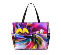 JBYJBX Colorful Tie Dye Print Beach Tote Large Capacity Travel Bag Waterproof Sandproof And Lightweight