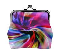 Jbyjbx Colorful Tie Dye Print Compact Coin Purse Cute Small Zipper Wallet With Kiss Lock For Daily Use And Gifts