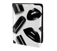 JBYJBX Cool Black Lipstick Lips Print Passport 5.5in Travel Document Lightweight Wallet Men Women Business Leisure Trips