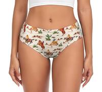 JBYJBX Cowboy Ride Horse Print Women's Briefs XS-4XL Bikini Ladies Underpants Panties Full Coverage Seamless, Black, XXXXL