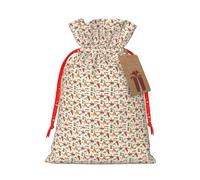 JBYJBX Cowboy Ride Horse Printing Christmas Drawstring Gift Bags Holiday Sack For Xmas Party Favor Filler Present