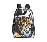 JBYJBX Cute Baby Jaguar 1 Print Clear Backpack Large Capacity Travel Hiking Work See Through Bookbag with Pocket