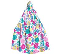 JBYJBX Cute Nurse Print Halloween Cosplay Medieval Festivals For Unisex Full Length Cloak With Hat Hooded