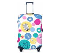 JBYJBX Cute Nurse Print Suitcase Cover Luggage Protector Washable Elastic Fashionable Travel Gear Cover, Black, X-Large