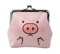 Jbyjbx Cute Pig Print Compact Coin Purse Cute Small Zipper Wallet With Kiss Lock For Daily Use And Gifts