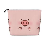 JBYJBX Cute Pig Print Makeup Bag Waterproof Travel Cosmetic Tote Zippered Pouch For Women Toiletry Bag, Black, One Size, Black, One Size