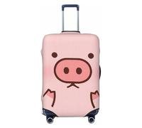 JBYJBX Cute Pig Print Suitcase Cover Luggage Protector Washable Elastic Fashionable Travel Gear Cover, Black, Large