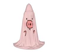 JBYJBX Cute Pig Print Unisex Hooded Cloak Halloween Cosplay Costume Christmas Carnival Party Wear Cape