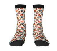 JBYJBX Cute Snail Print Classic Adult Socks Friendship Socks Men Women'S Funny Socks Teens Boys Girls, 3 Black, One size