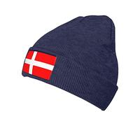 JBYJBX Denmark Danish Flag Print Unisex Knitted Hat Daily Hat Birthday Theme Elasti Beanie Cap Outdoor Leisure, Navy Blue, One Size