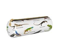 JBYJBX Different Types Of Lizard Print Leather Pencil Case Pouch - Slim & Cute Pencil Cases For Adults, Men And Women