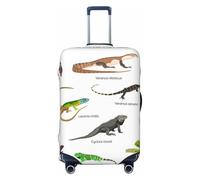 JBYJBX Different Types Of Lizard Print Suitcase Cover Luggage Protector Washable Elastic Fashionable Travel Gear Cover, Black, Small