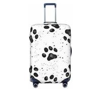 JBYJBX Dog Paw Pattern Print Suitcase Cover Luggage Protector Washable Elastic Fashionable Travel Gear Cover, Black, Small