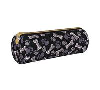 JBYJBX Dog Puppy Paw Print Leather Pencil Case Pouch - Slim & Cute Pencil Cases For Adults, Men And Women