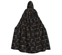 JBYJBX Dogs Print Full-Length Hooded Cloak 190cm Adult Costume Halloween Cosplay Carnival Parties
