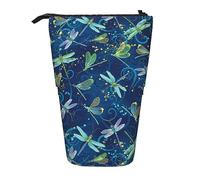 JBYJBX Dragonfly Print Pencil Case Multipurpose Telescopic Pencil Case Organizer, Stationery Storage Bag