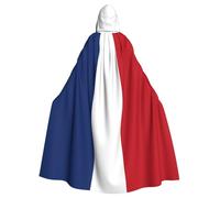 JBYJBX Dutch Flag Print Halloween Cosplay Medieval Festivals For Unisex Full Length Cloak With Hat Hooded