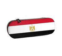 JBYJBX Egyptian Flag Print Versatile Leather Pencil Case â€“ Compact Leather Pouchpencil Pouch For Women, Men