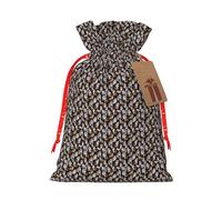 JBYJBX English Bulldogs Printing Christmas Drawstring Gift Bags Holiday Sack For Xmas Party Favor Filler Present