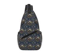 JBYJBX Evil Eye Print Unisex Cross Chest Bag Diagonal Sling Backpack Capacity For Travel Hiking Daily Use