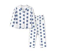 JBYJBX Evil Eyes Print Affordable,Chic, And Elegant Ladies' Homewear Women'S Long-Sleeved Pajama Set, Black, Large