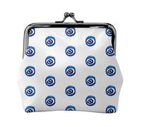 Jbyjbx Evil Eyes Print Compact Coin Purse Cute Small Zipper Wallet With Kiss Lock For Daily Use And Gifts