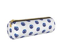 JBYJBX Evil Eyes Print Leather Pencil Case Pouch - Slim & Cute Pencil Cases For Adults, Men And Women