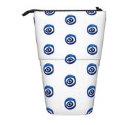 JBYJBX Evil Eyes Print Pencil Case Multipurpose Telescopic Pencil Case Organizer, Stationery Storage Bag, Black, One Size