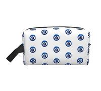 JBYJBX Evil Eyes Print Travel Bag Capacity Zipper Closure for Toiletries Cosmetics Daily Supplies, White, One Size, White, One, White, One size