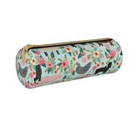 JBYJBX Farm Animal Print Leather Pencil Case Pouch - Slim & Cute Pencil Cases For Adults, Men And Women