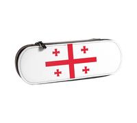 JBYJBX Flag Of Georgia Print Versatile Leather Pencil Case â€“ Compact Leather Pouchpencil Pouch For Women, Men