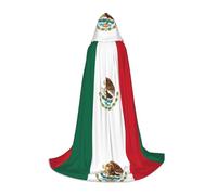 JBYJBX Flag Of Mexico Print Unisex Hooded Cloak Halloween Cosplay Costume Christmas Carnival Party Wear Cape