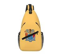 JBYJBX Flag Of New Jersey Print Unisex Cross Chest Bag Diagonal Sling Backpack Capacity For Travel Hiking Daily Use