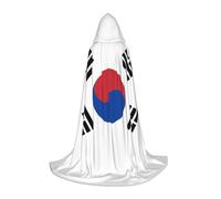 JBYJBX Flag Of Republic Of Korea Print Unisex Hooded Cloak Halloween Cosplay Costume Christmas Carnival Party Wear Cape